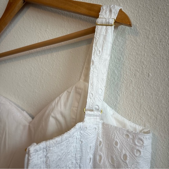 NWT Lily Pulitzer Rocko Eyelet Romper Ruffled Skirt 100% Cotton White Size 10 - Picture 10 of 14